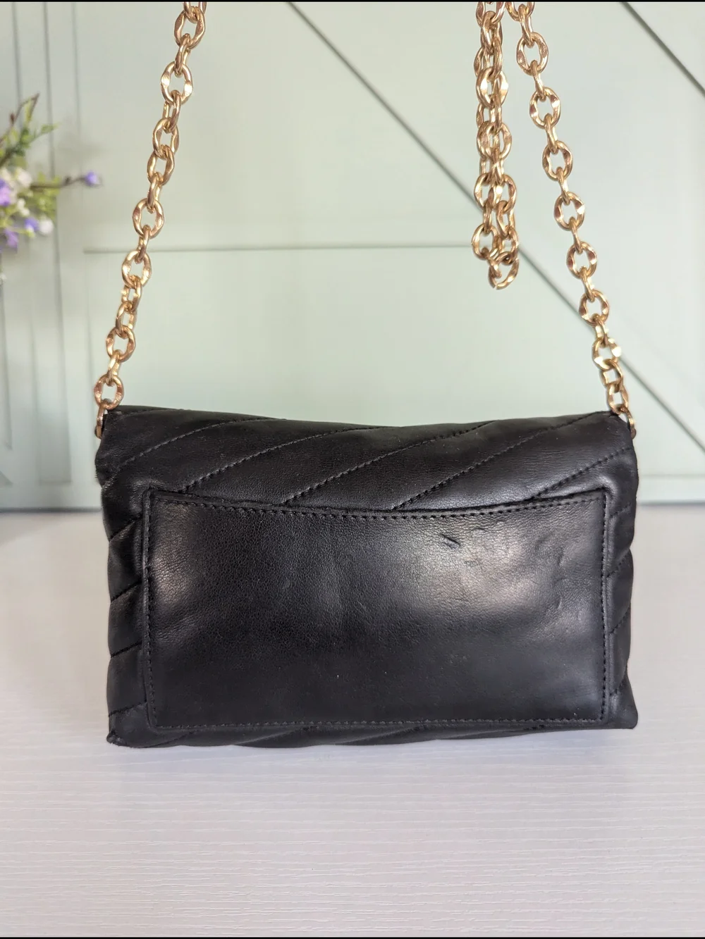Tory Burch Kira Chevron quilted leather handbag.